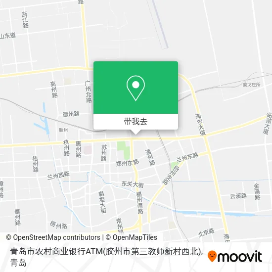 青岛市农村商业银行ATM(胶州市第三教师新村西北)地图