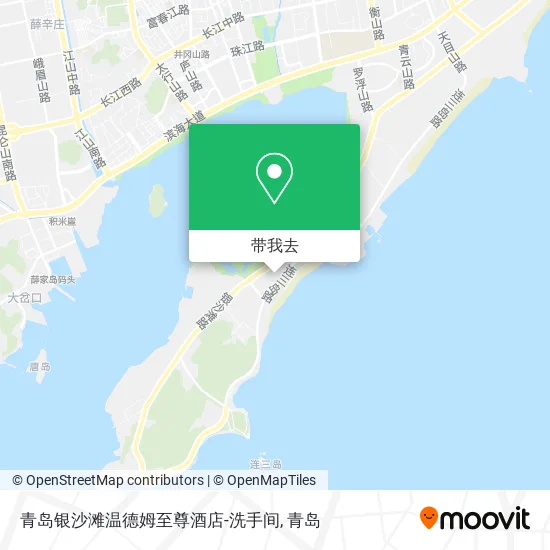 青岛银沙滩温德姆至尊酒店-洗手间地图