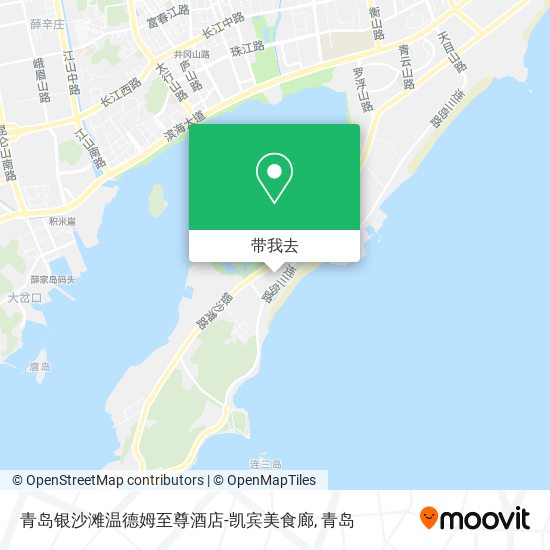 青岛银沙滩温德姆至尊酒店-凯宾美食廊地图