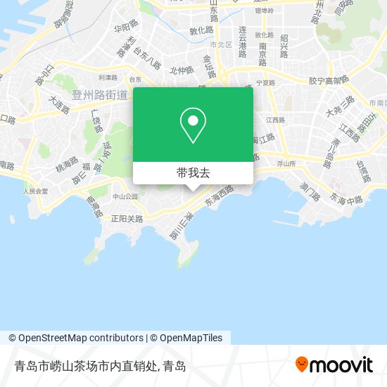青岛市崂山茶场市内直销处地图