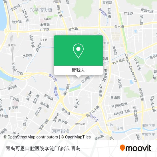 青岛可恩口腔医院李沧门诊部地图
