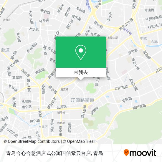 青岛合心合意酒店式公寓国信紫云台店地图
