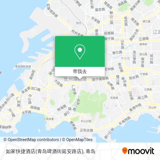 如家快捷酒店(青岛啤酒街延安路店)地图