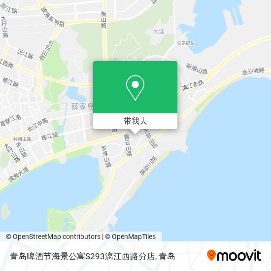 青岛啤酒节海景公寓S293漓江西路分店地图