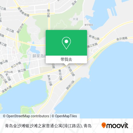 青岛金沙滩银沙滩之家普通公寓(漳江路店)地图