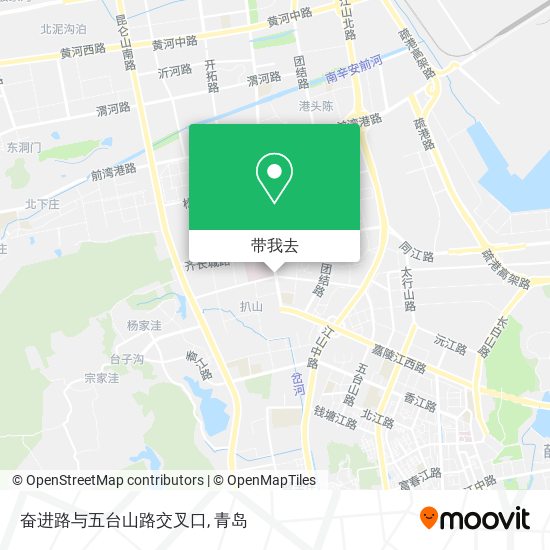 奋进路与五台山路交叉口地图