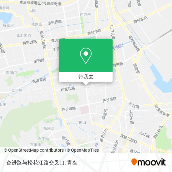 奋进路与松花江路交叉口地图