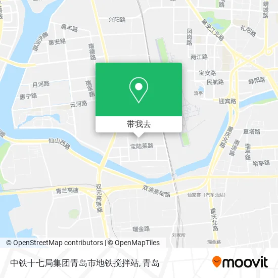 中铁十七局集团青岛市地铁搅拌站地图