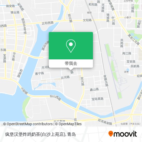 疯堡汉堡炸鸡奶茶(白沙上苑店)地图