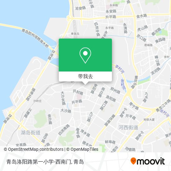 青岛洛阳路第一小学-西南门地图