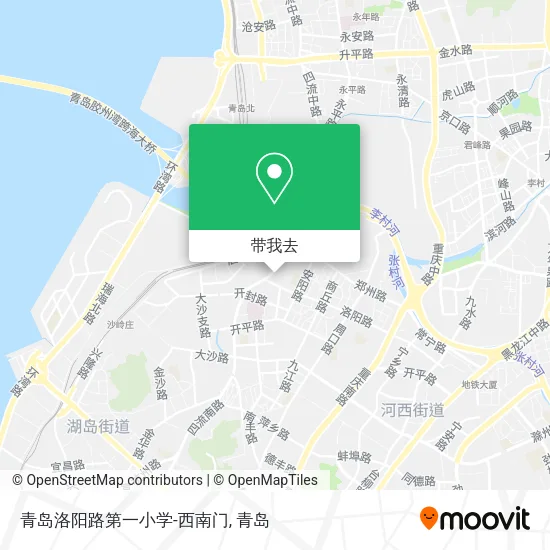 青岛洛阳路第一小学-西南门地图