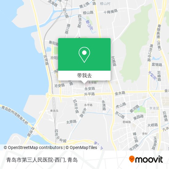 青岛市第三人民医院-西门地图