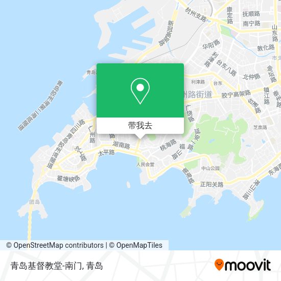 青岛基督教堂-南门地图