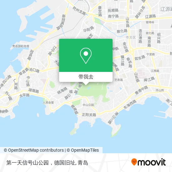 第一天信号山公园，德国旧址地图