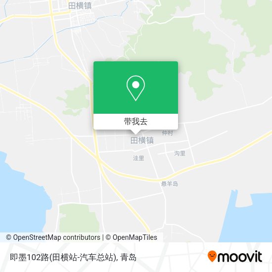 即墨102路(田横站-汽车总站)地图
