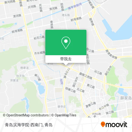 青岛滨海学院-西南门地图