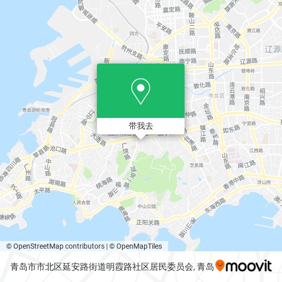 青岛市市北区延安路街道明霞路社区居民委员会地图