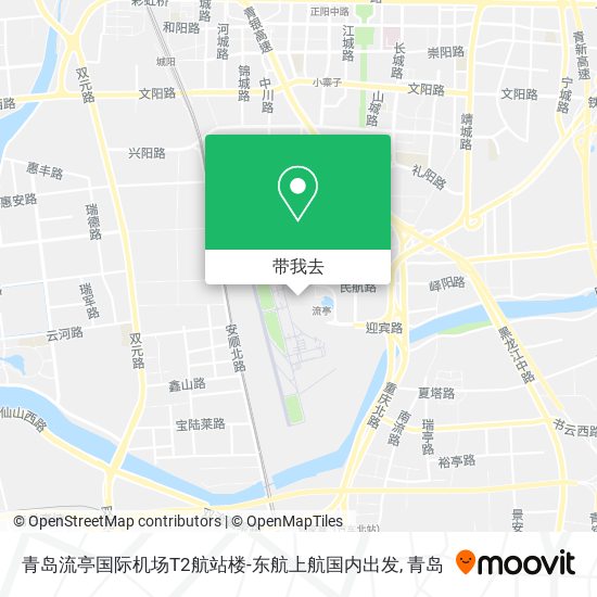 青岛流亭国际机场T2航站楼-东航上航国内出发地图
