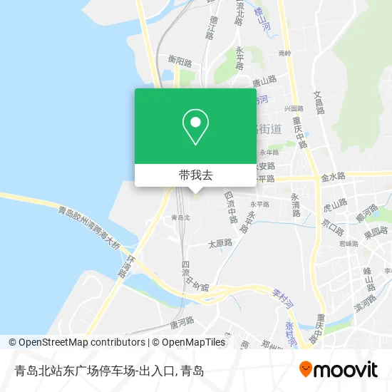 青岛北站东广场停车场-出入口地图