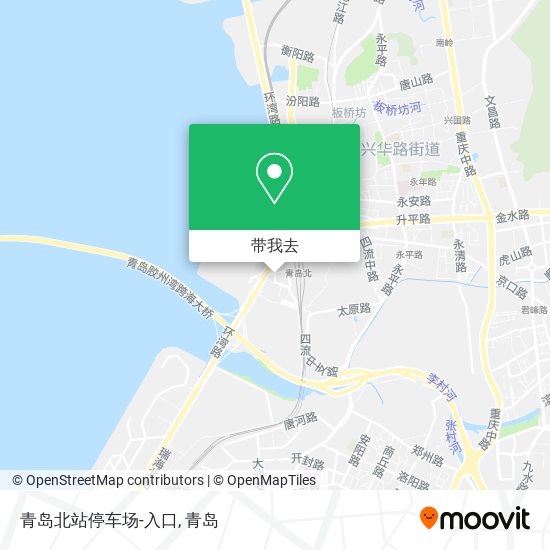 青岛北站停车场-入口地图