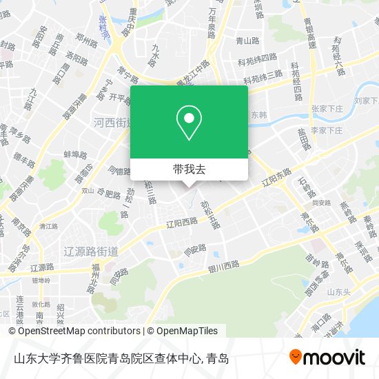 山东大学齐鲁医院青岛院区查体中心地图