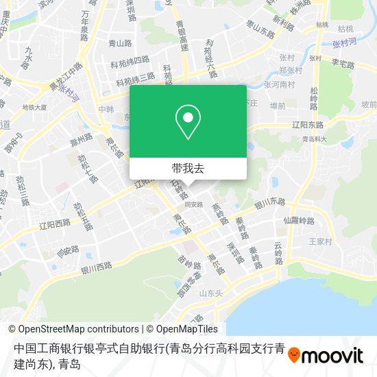 中国工商银行银亭式自助银行(青岛分行高科园支行青建尚东)地图