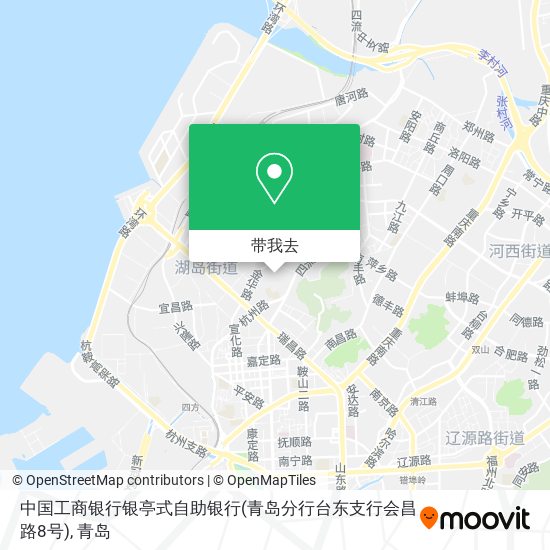 中国工商银行银亭式自助银行(青岛分行台东支行会昌路8号)地图