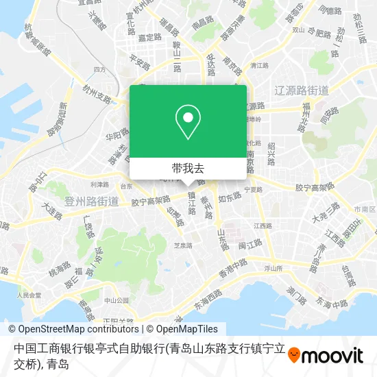 中国工商银行银亭式自助银行(青岛山东路支行镇宁立交桥)地图
