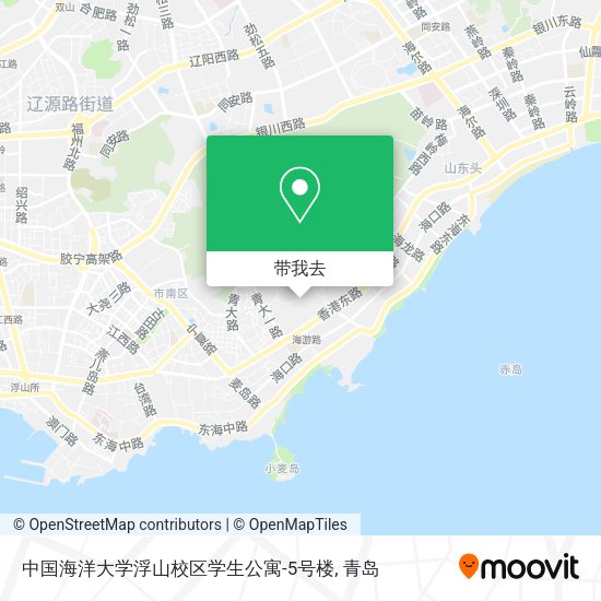 中国海洋大学浮山校区学生公寓-5号楼地图