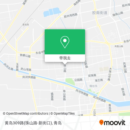 黄岛309路(珠山路-新街口)地图