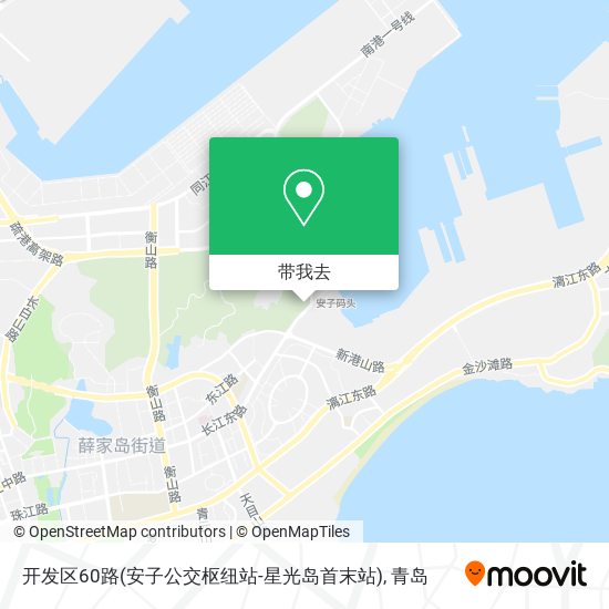 开发区60路(安子公交枢纽站-星光岛首末站)地图