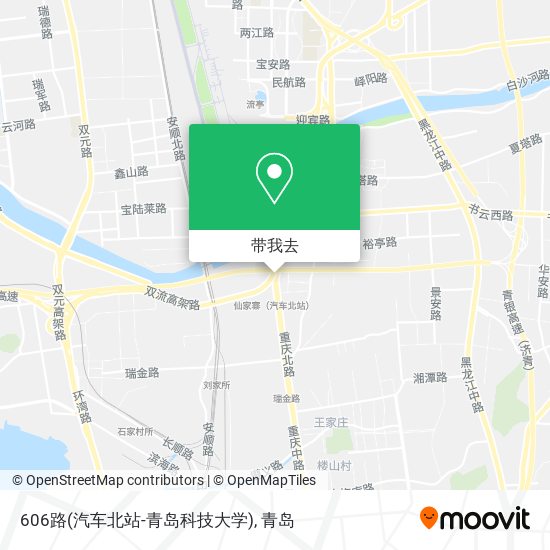 606路(汽车北站-青岛科技大学)地图