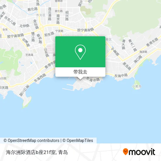 海尔洲际酒店b座21f室地图