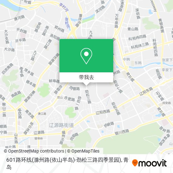601路环线(滁州路(依山半岛)-劲松三路四季景园)地图