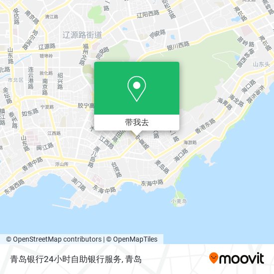 青岛银行24小时自助银行服务地图