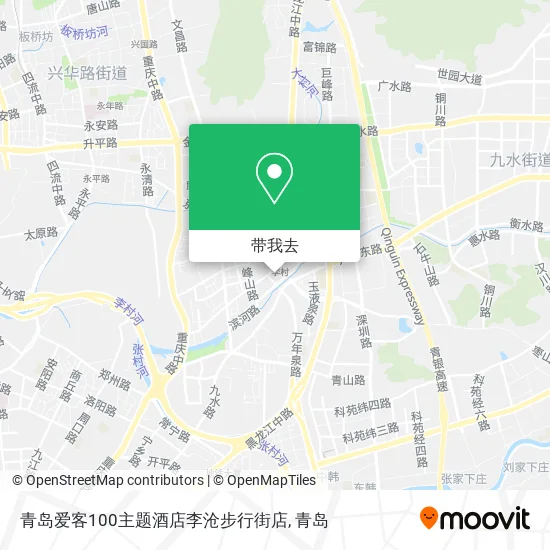 青岛爱客100主题酒店李沧步行街店地图