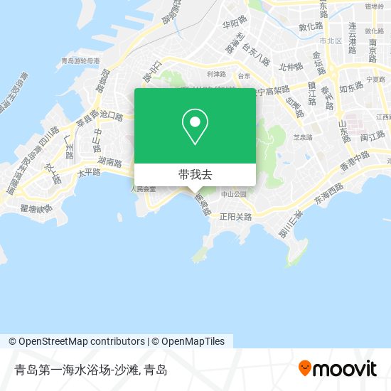 青岛第一海水浴场-沙滩地图