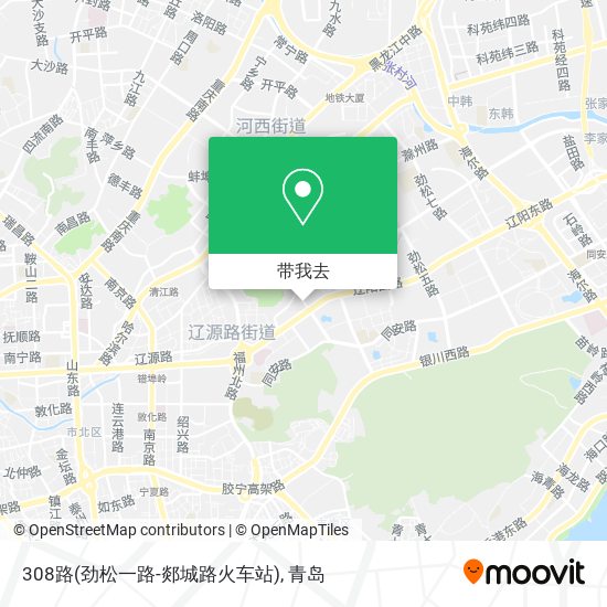 308路(劲松一路-郯城路火车站)地图