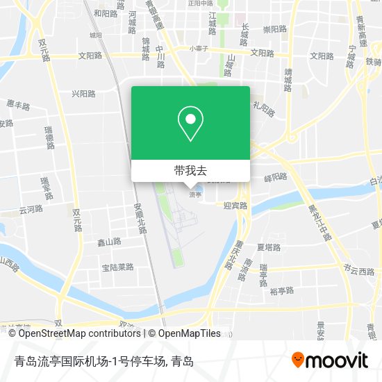 青岛流亭国际机场-1号停车场地图
