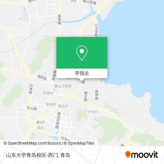 山东大学青岛校区-西门地图