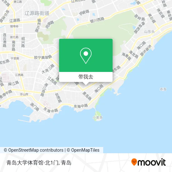 青岛大学体育馆-北1门地图