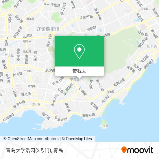 青岛大学浩园(2号门)地图