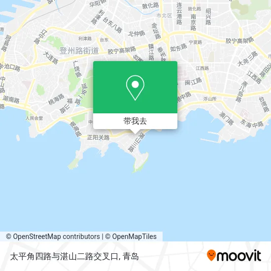 太平角四路与湛山二路交叉口地图