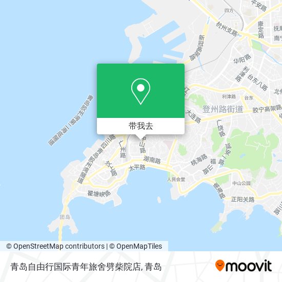青岛自由行国际青年旅舍劈柴院店地图