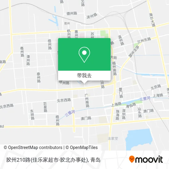 胶州210路(佳乐家超市-胶北办事处)地图