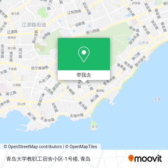 青岛大学教职工宿舍小区-1号楼地图