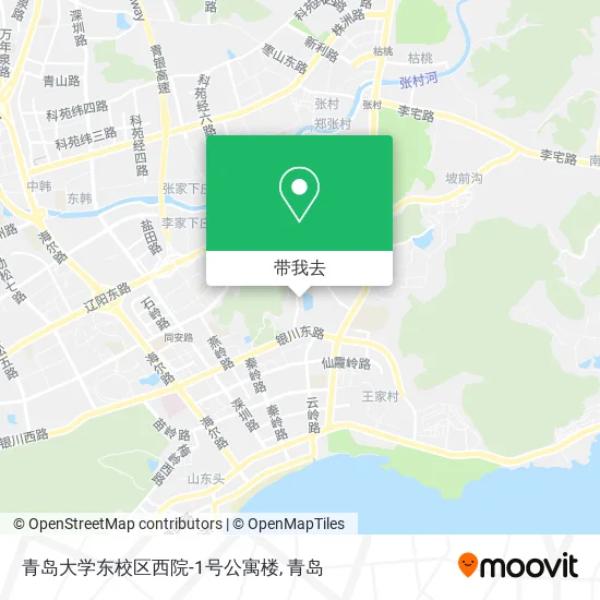 青岛大学东校区西院-1号公寓楼地图