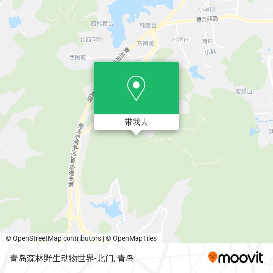 青岛森林野生动物世界-北门地图