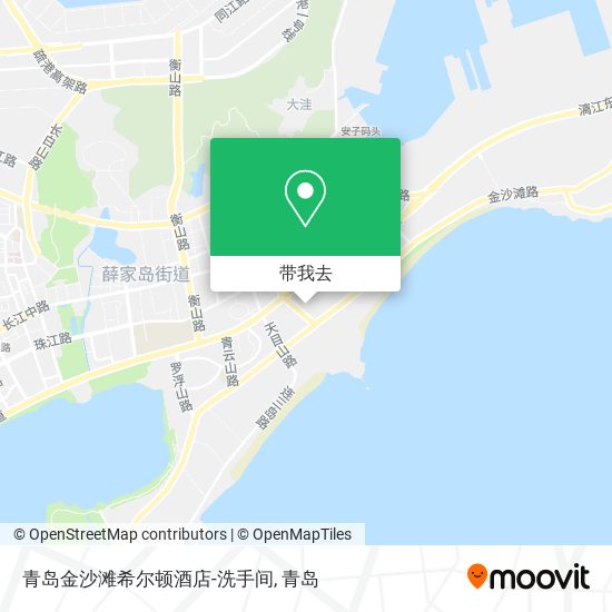 青岛金沙滩希尔顿酒店-洗手间地图
