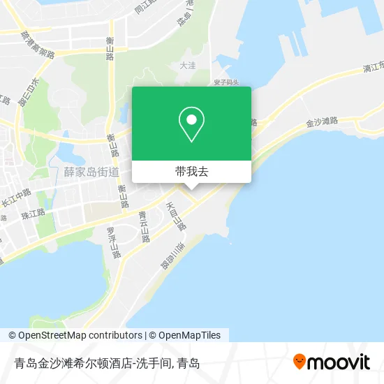 青岛金沙滩希尔顿酒店-洗手间地图